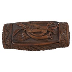 Tabatière en corozo sculpté – début du XIXe siècle
