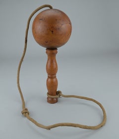 Grand jeu de bilboquet en buis (objet en bois), XIXe siècle