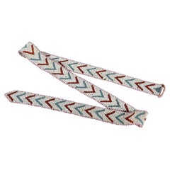Rwanda Tutsi beaded belt - glass beads on textile, 1943
