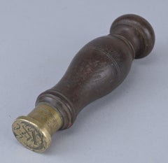 Sello masónico de madera y latón, siglo XVIII