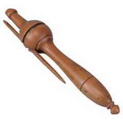 School Clicker Made Of Turned Boxwood, treenware, 19th Century