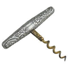 Sterling Silver Pocket Corkscrew – London, 1896