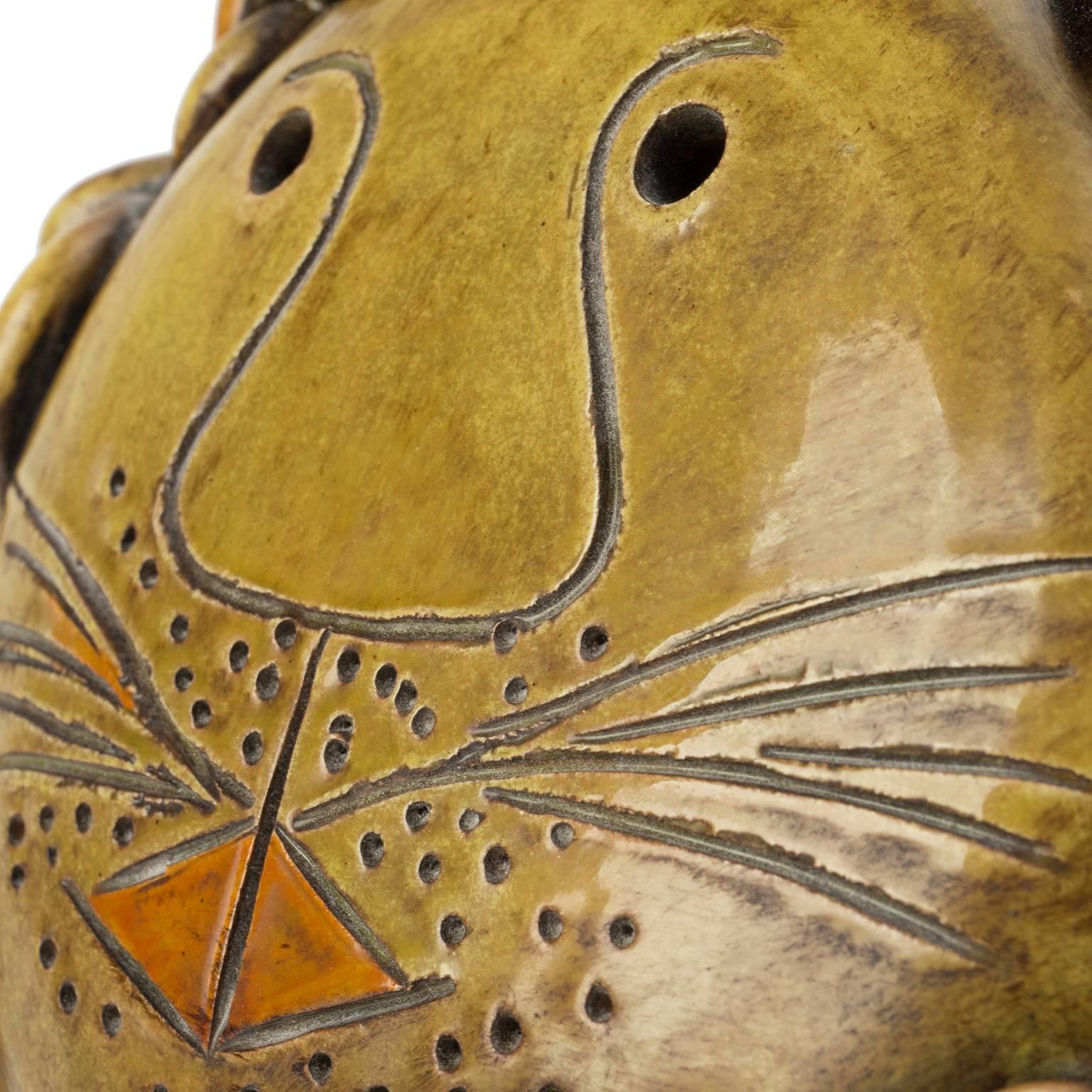 Bitossi Ceramiche Lion Sculpture by Aldo Londi, Limited Edition, 2016 In Excellent Condition For Sale In Saint-Ouen, FR