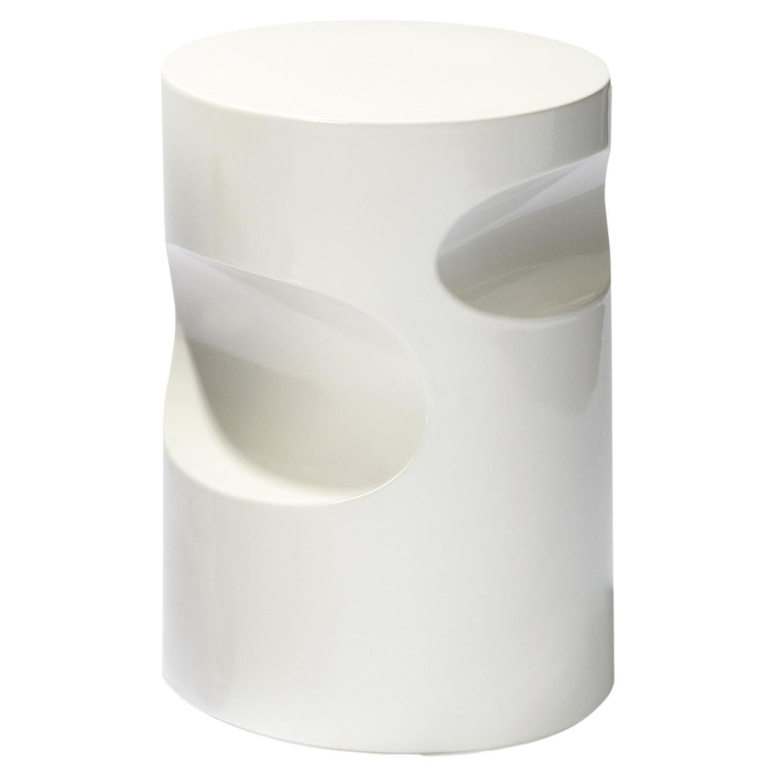 White Ceramic Stool Fétiche Baby by Hervé Langlais Available in Different Colors For Sale