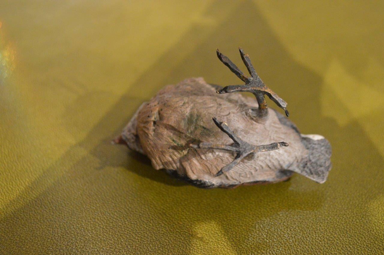 Austrian Cold Painted Bronze Sparrow For Sale 2