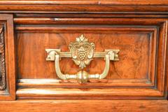 An Impressive Burr walnut & Walnut 19th Century Antique Wellington Chest