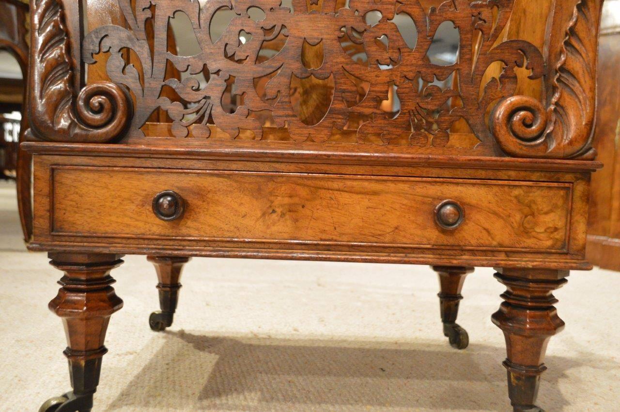 Superb Quality Walnut Early Victorian Period Antique Canterbury 5