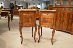 Fine Pair of Walnut French Victorian Period Antique Bedside Cabinets