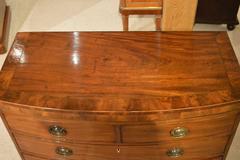 Mahogany Regency Period Bow-Front Chest of Drawers