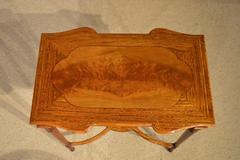 Satinwood and Marquetry Inlaid Occasional Table by Maple & Co