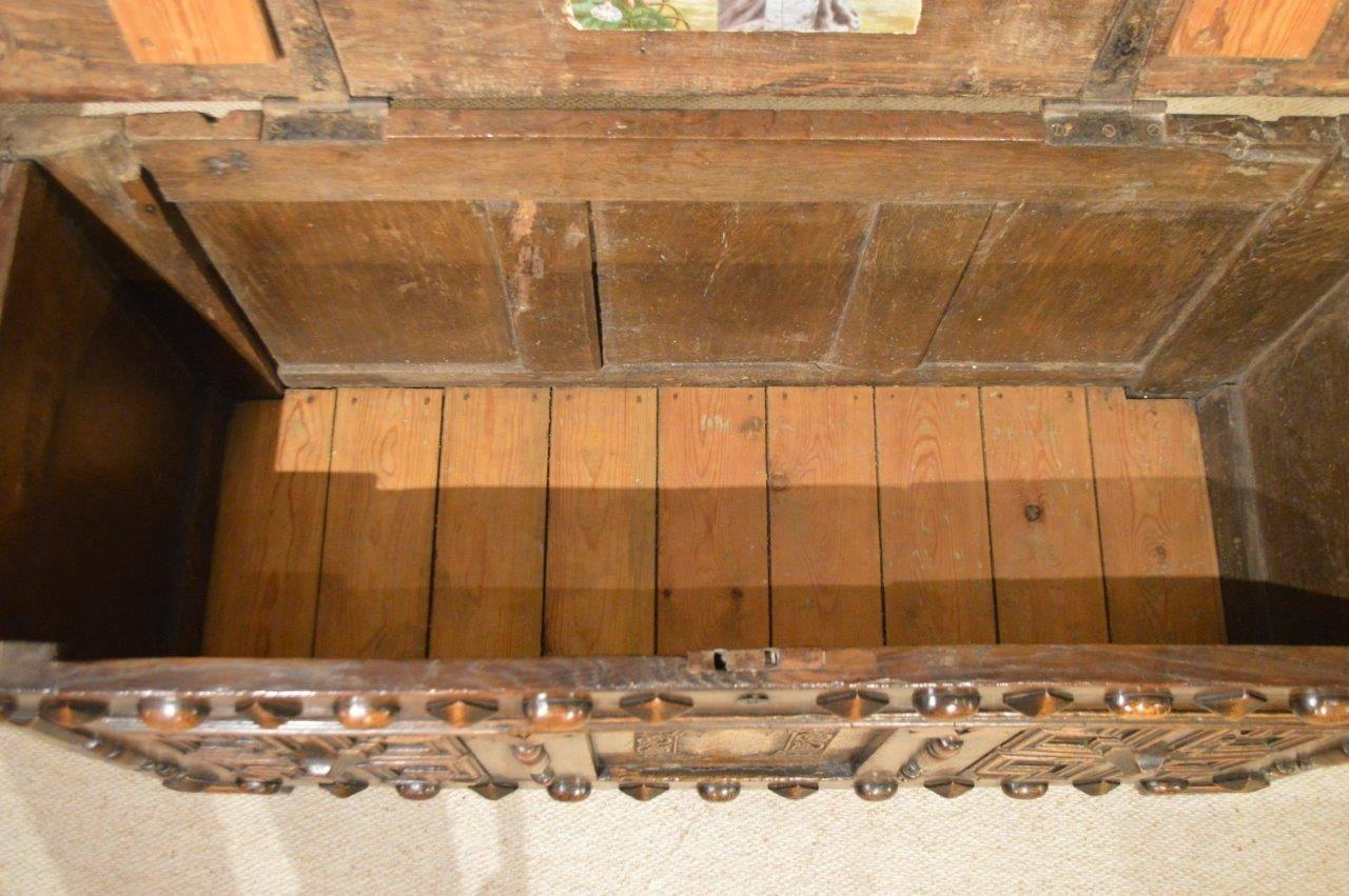 Early 17th Century Oak Jacobean Period Antique Coffer