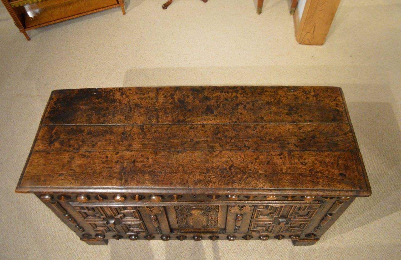 Oak Jacobean Period Antique Coffer 2