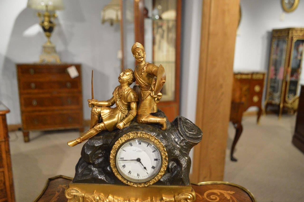 Regency Bronze and Ormolu-Mounted Mid-19th Century Period Clock by Charles Frodsham