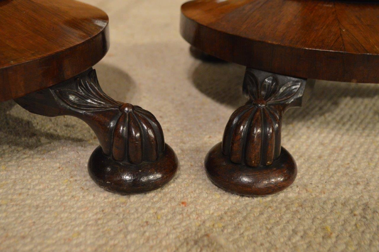 Charming Pair of Rosewood Early Victorian Period Antique Pole Screens In Excellent Condition In Darwen, GB