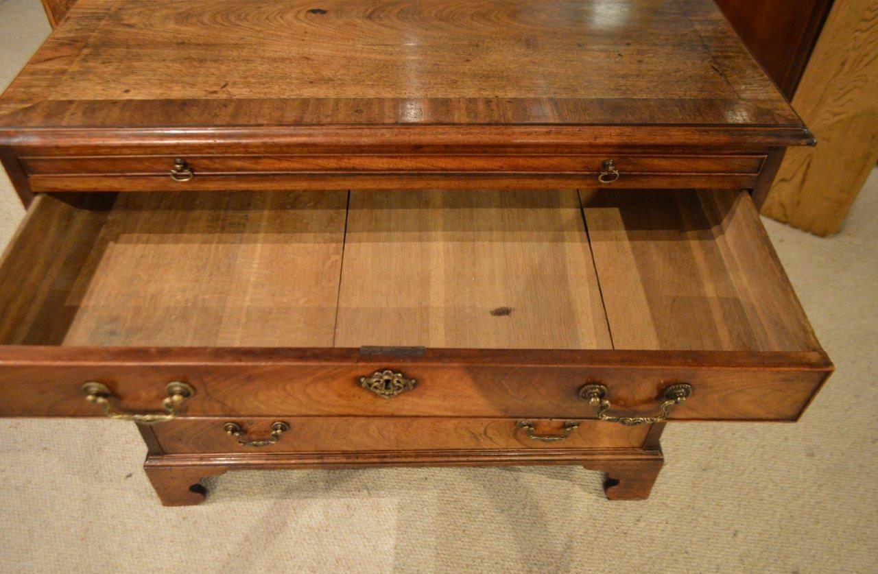 Late 18th Century Mahogany George III Period Antique Chest of Drawers with Brushing Slide