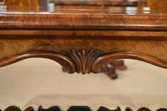 Burr Walnut Victorian Period Antique Library Table