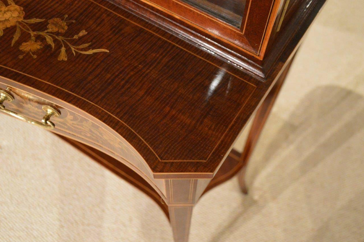 Edwardian Period Mahogany Inlaid Cabinet on Stand by Edwards & Roberts 2