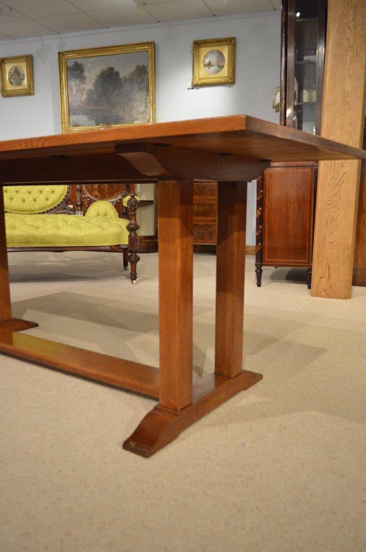 Rare Oak Arts and Crafts Refectory Table by Gordon Russell 2