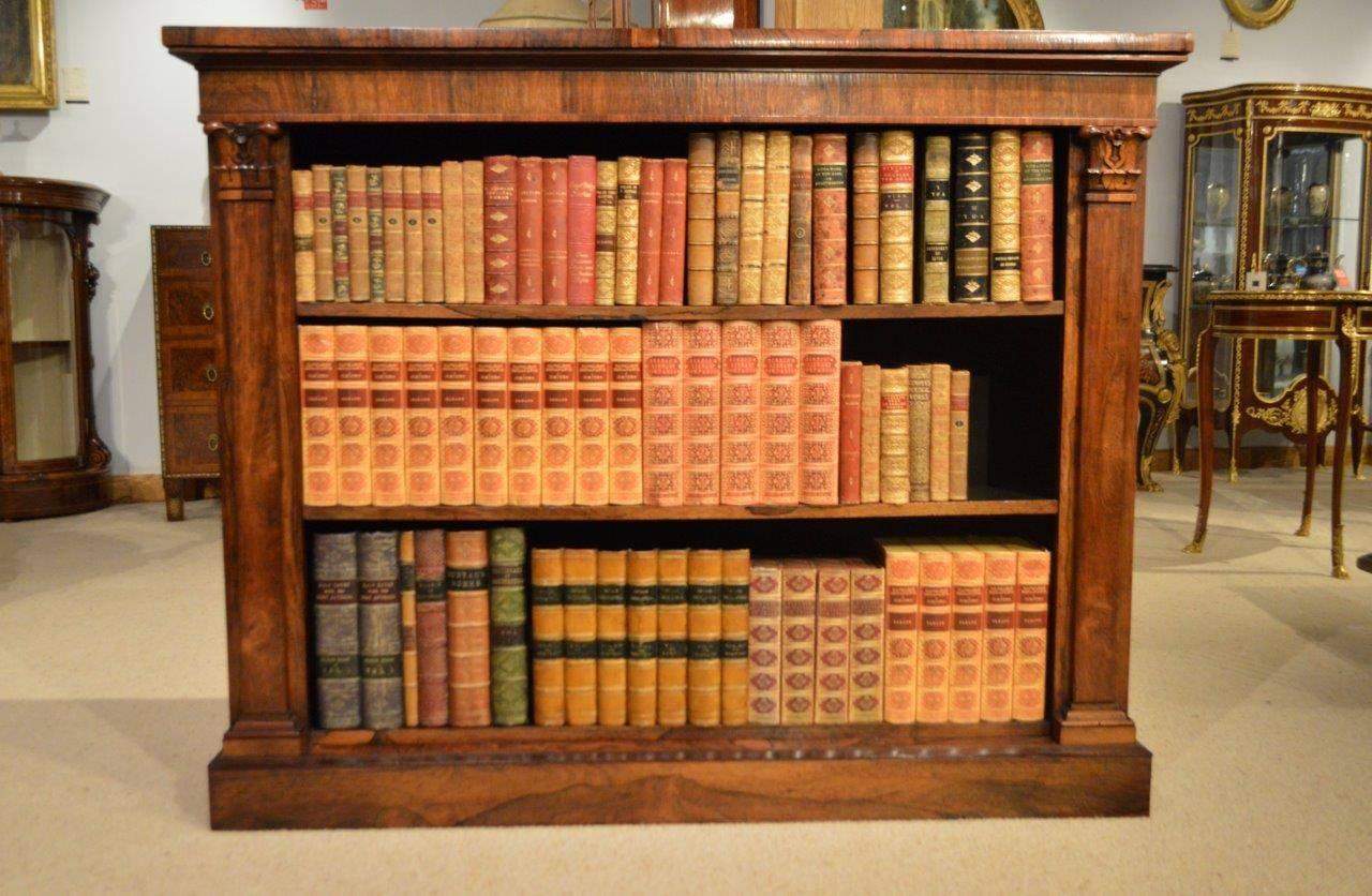 Rosewood William IV Period Antique Open Bookcase 4