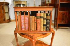 Satinwood Edwardian Period Revolving Bookcase by James Shoolbred