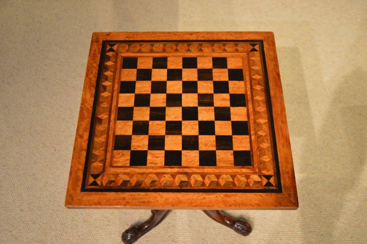 Mid-19th Century Beautiful Satinwood, Mahogany and Parquetry Inlaid, Early Victorian Period