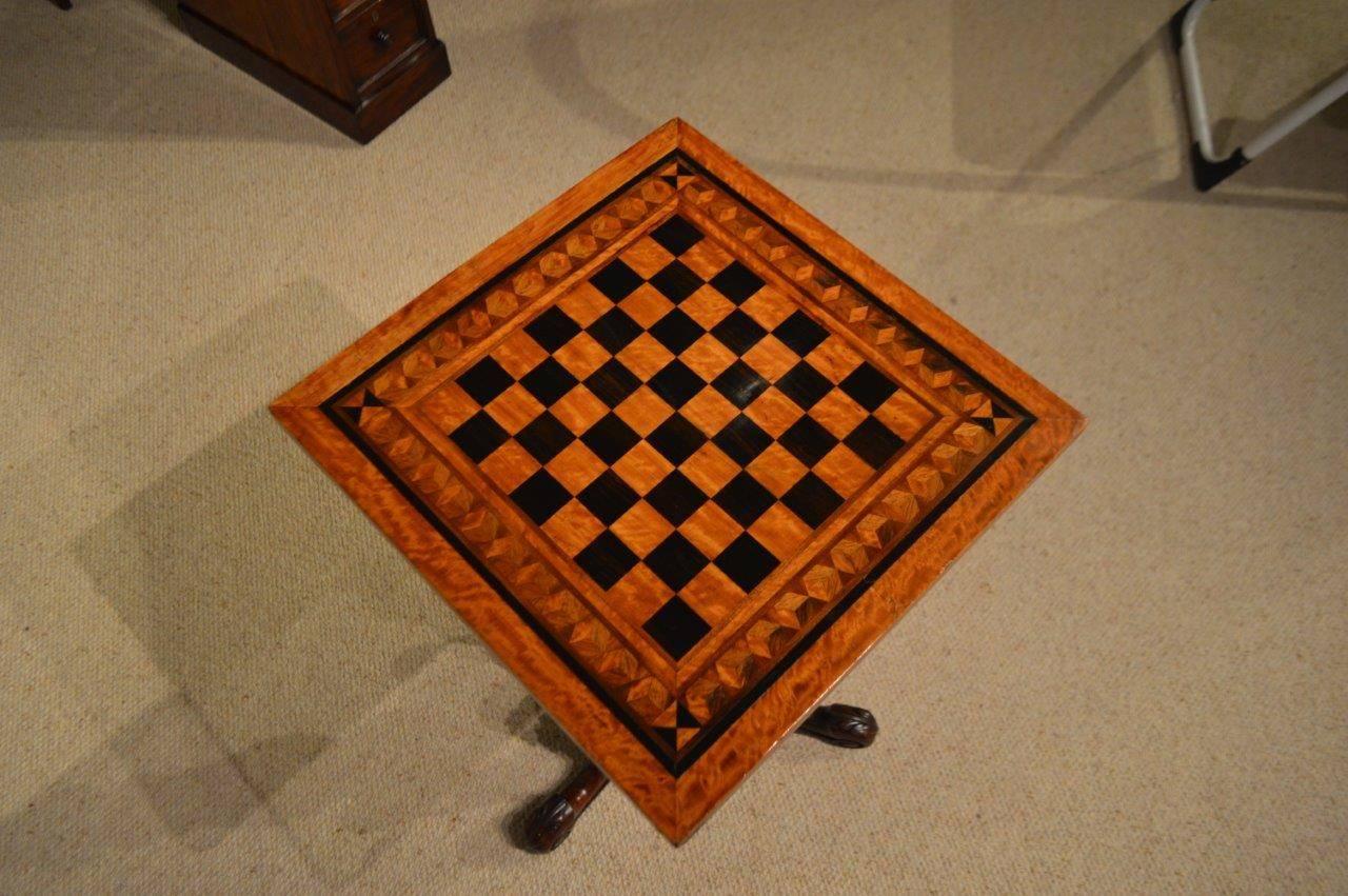 Beautiful Satinwood, Mahogany and Parquetry Inlaid, Early Victorian Period 1