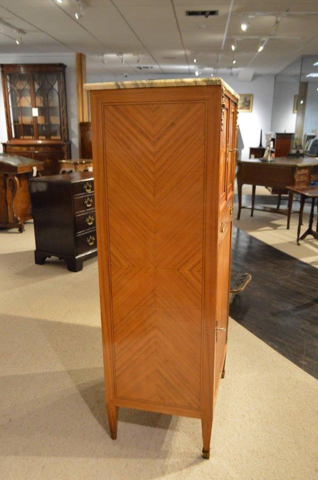 Satinwood Late 19th Century French Antique Music Cabinet 3