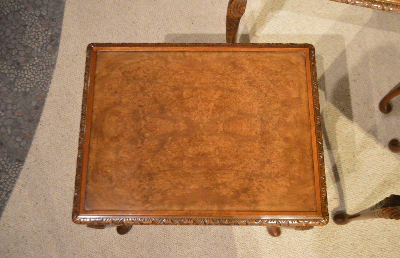 Early 20th Century Antique Burr Walnut Nest of Tables