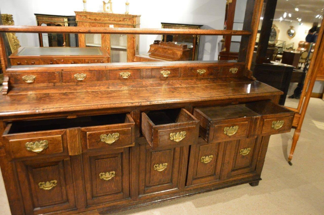 Good Oak 18th Century Antique Dresser and Rack 2