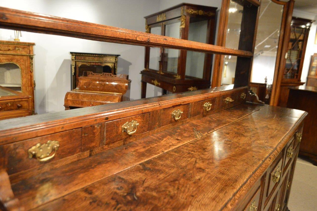 Good Oak 18th Century Antique Dresser and Rack 1