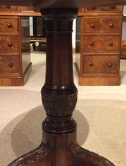 Fine Quality Mahogany Chippendale Revival Antique Drum Table