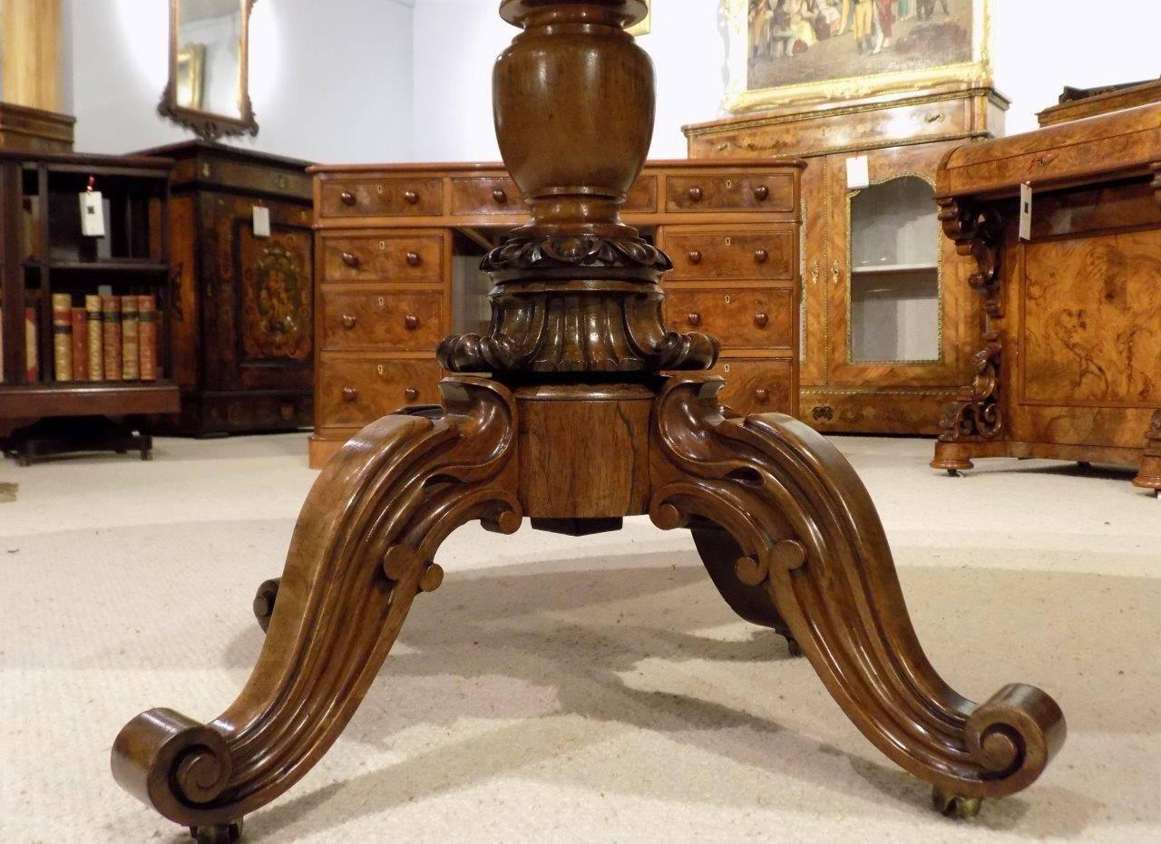 Fine Quality Rosewood Early Victorian Period Occasional Table For Sale 3