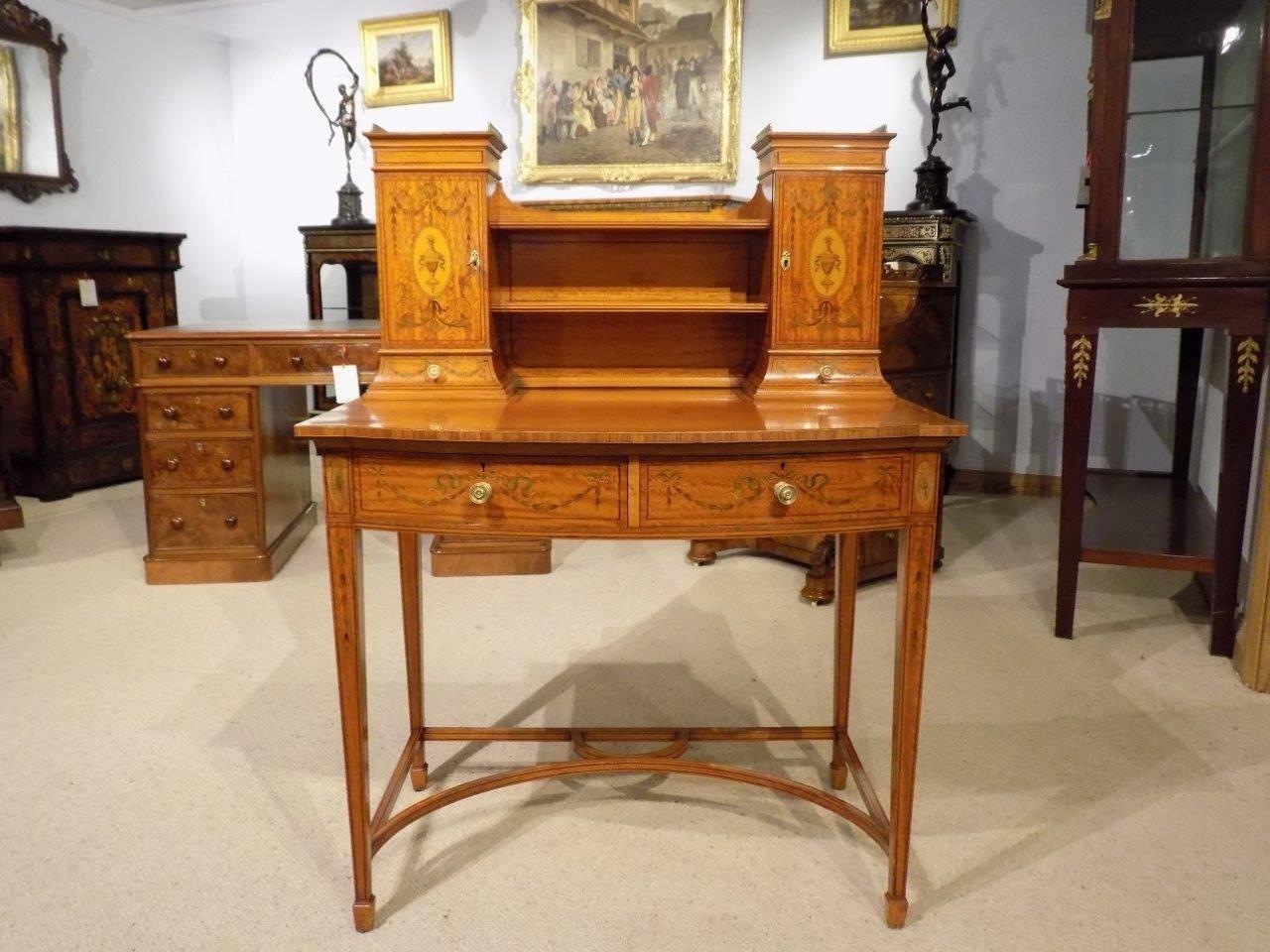 Fine Quality Satinwood Victorian Period Ladies Writing Table 4
