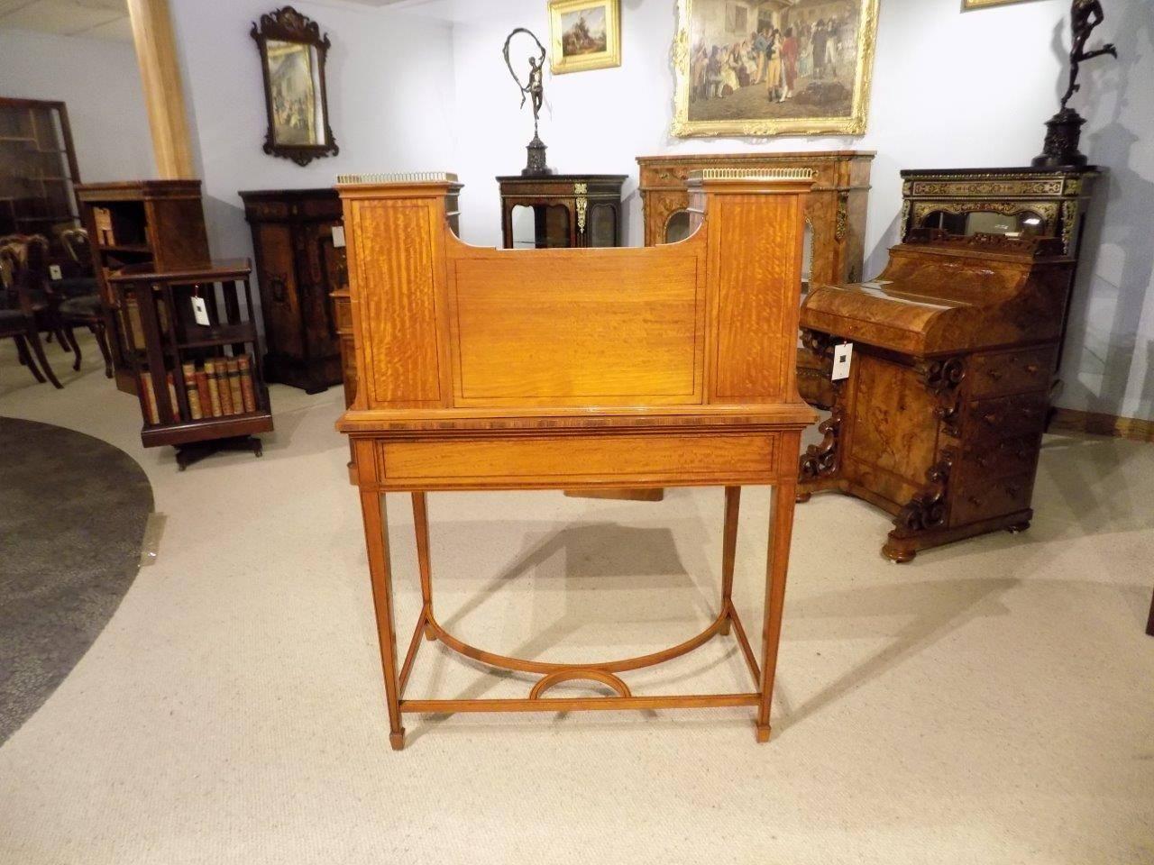 Fine Quality Satinwood Victorian Period Ladies Writing Table 5