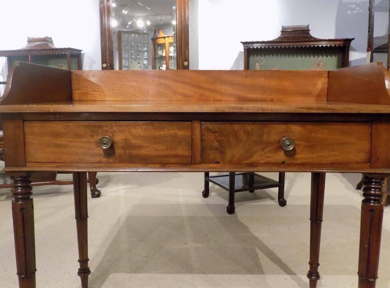 Mahogany William IV Period Two-Drawer Hall Table 4