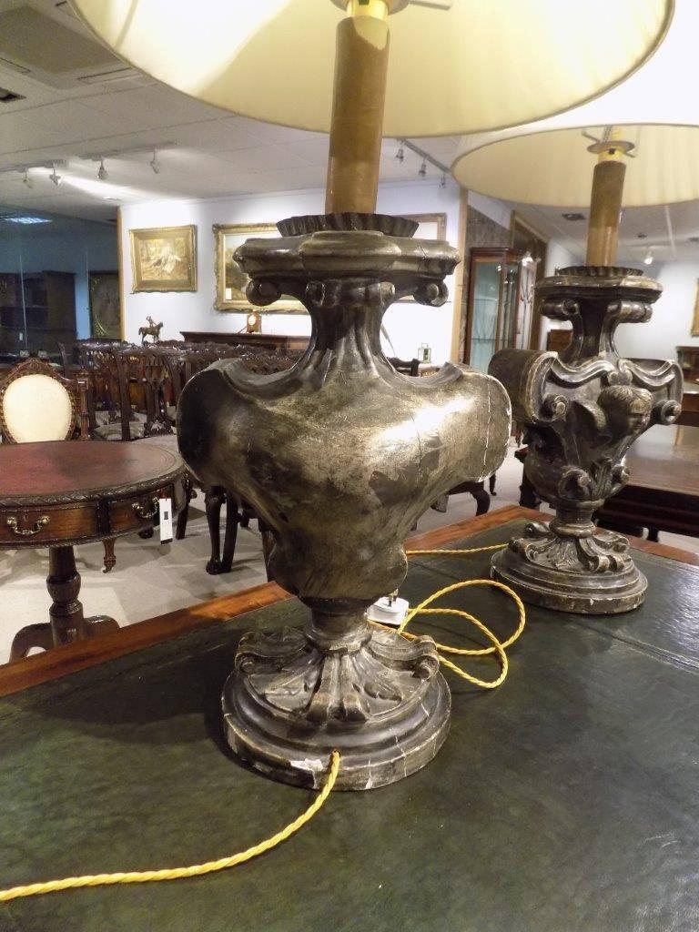 Good Pair of Antique 19th Century Venetian Baroque Table Lamps In Excellent Condition In Darwen, GB