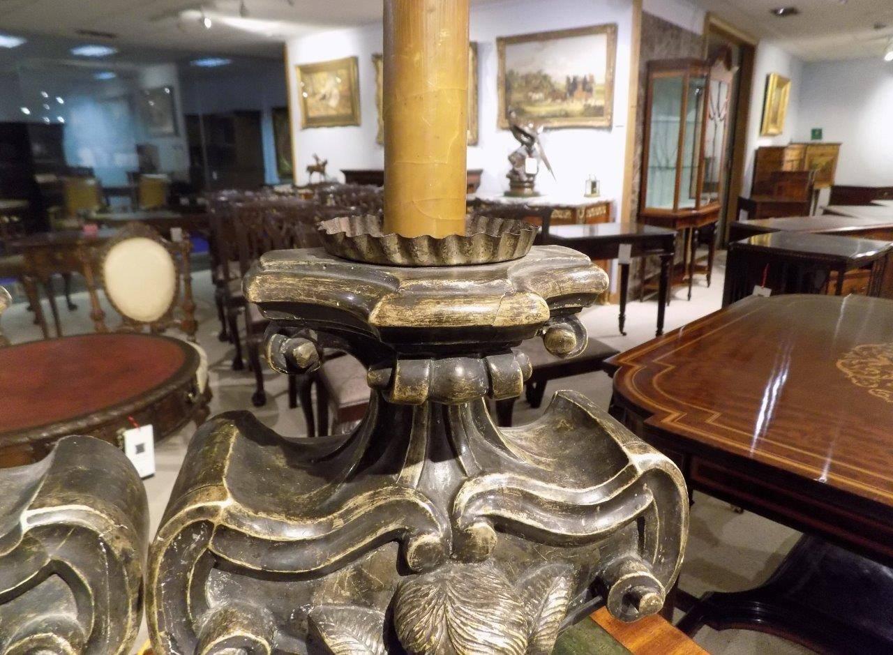 Good Pair of Antique 19th Century Venetian Baroque Table Lamps 1