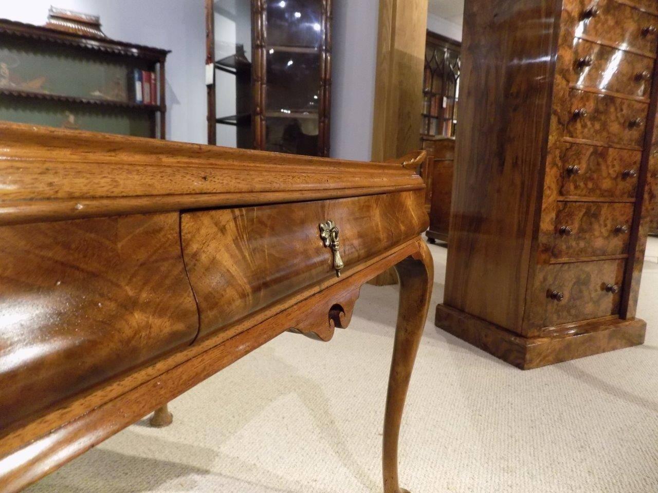 Fine Quality Walnut Queen Anne Style Coffee Table 1