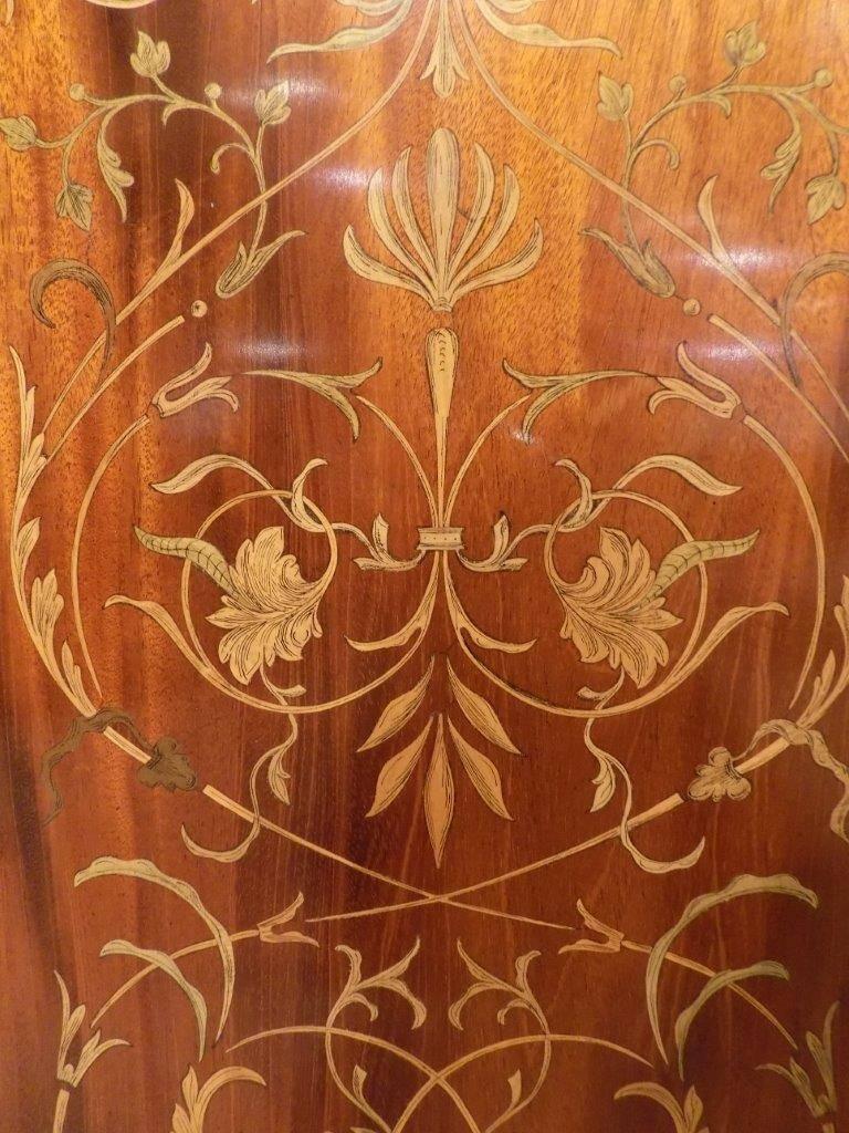 Fine Quality Marquetry Inlaid Edwardian Period Bookcase by Edwards & Roberts 3