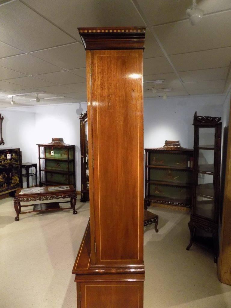Fine Quality Marquetry Inlaid Edwardian Period Bookcase by Edwards & Roberts 5