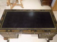 Superb Quality Chinoiserie Lacquered Gentleman's Writing Desk