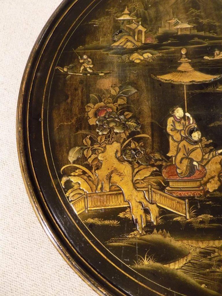 1920s Period Chinoiserie Lacquered Antique Coffee Table 3