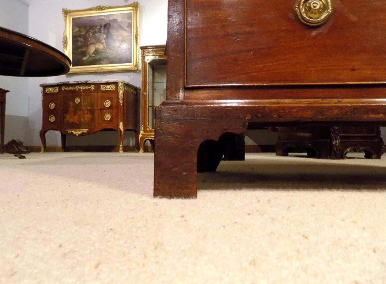 Early 19th Century Small Mahogany and Oak Regency Period Antique Chest of Drawers