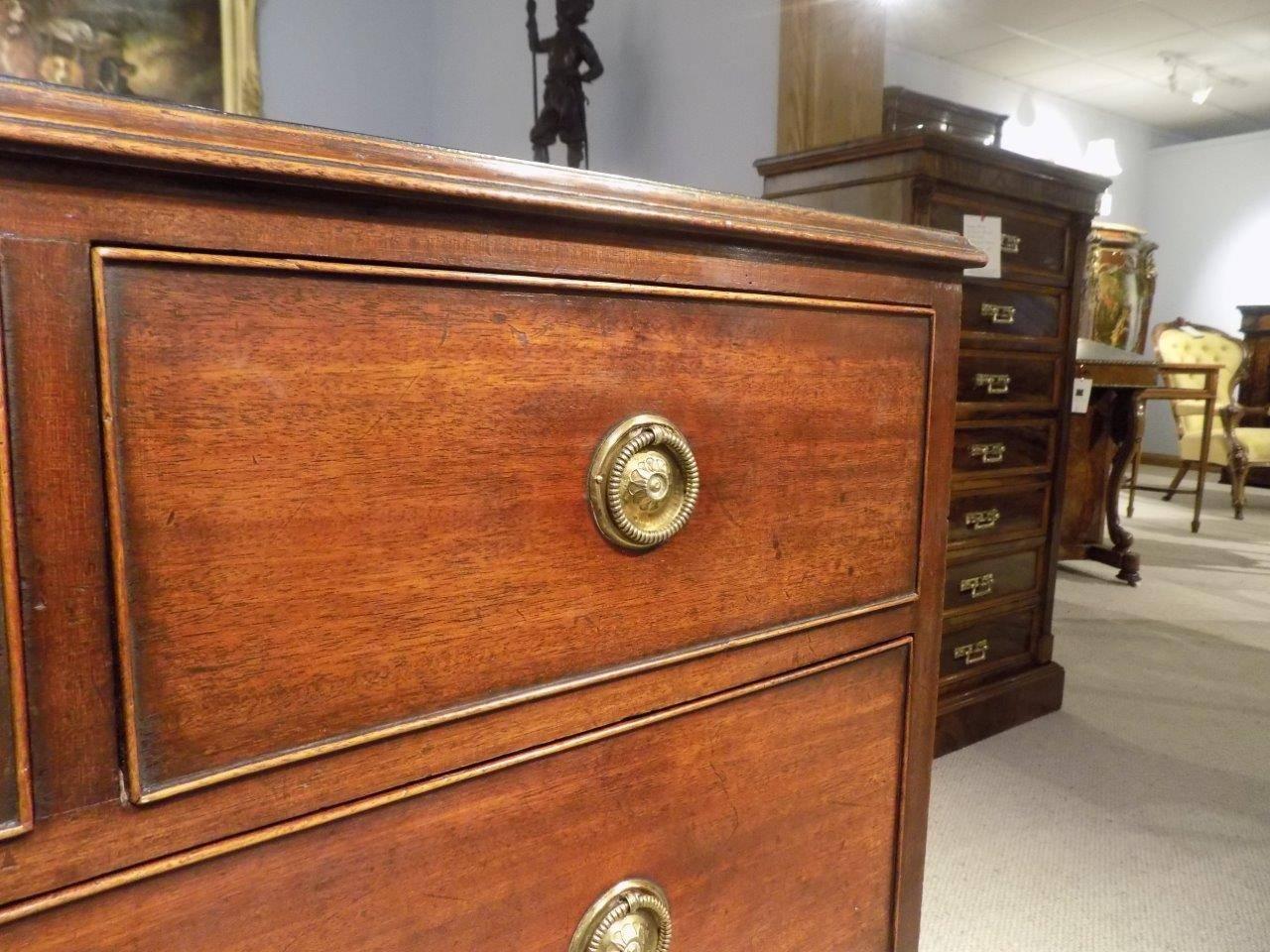 Small Mahogany and Oak Regency Period Antique Chest of Drawers 1