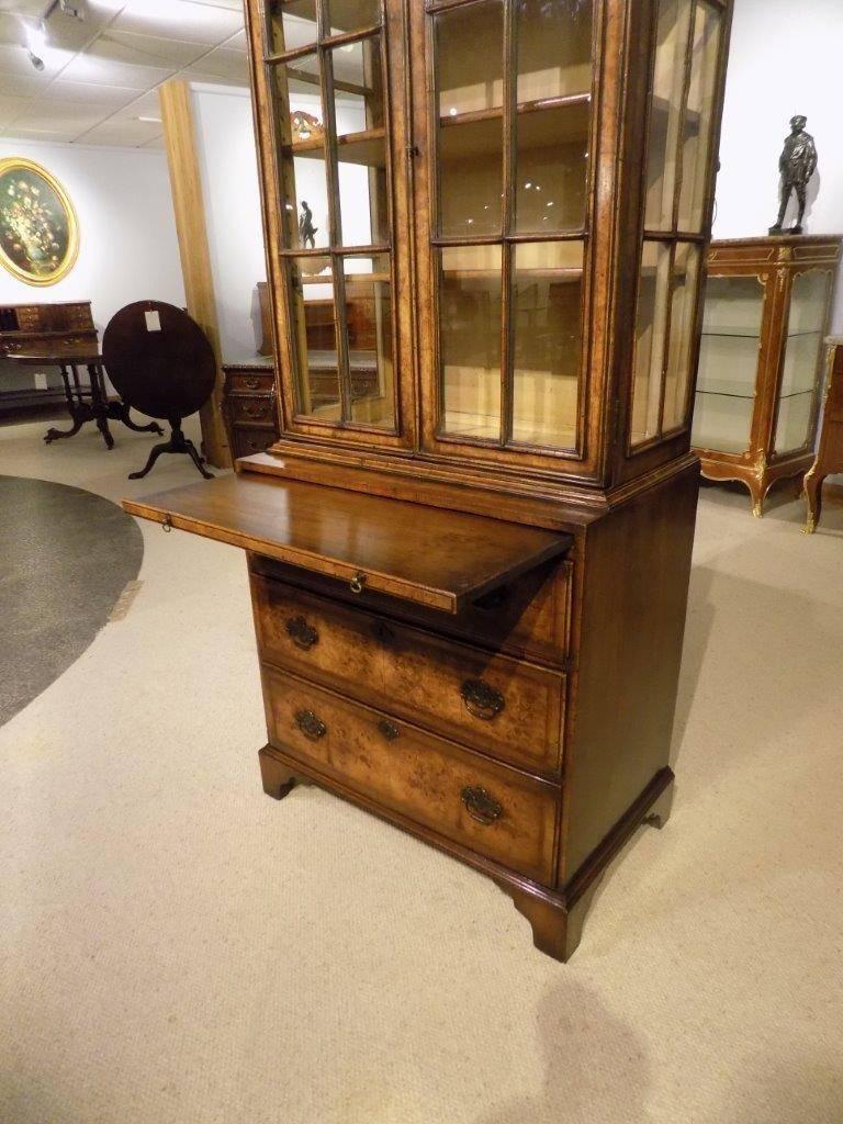 Queen Anne Style Double Dome Cabinet on Chest In Excellent Condition In Darwen, GB