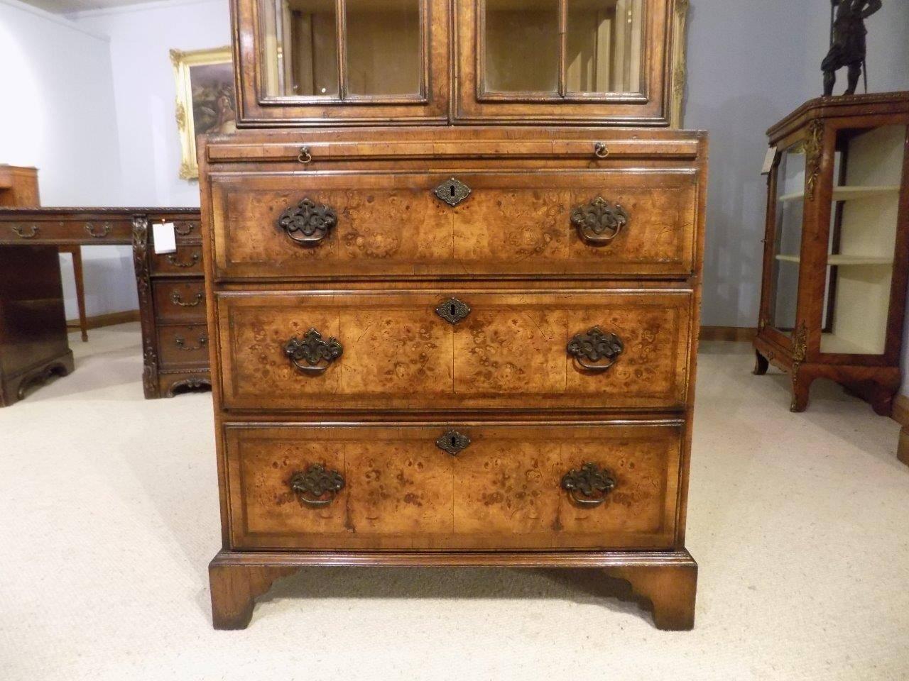 Queen Anne Style Double Dome Cabinet on Chest 2