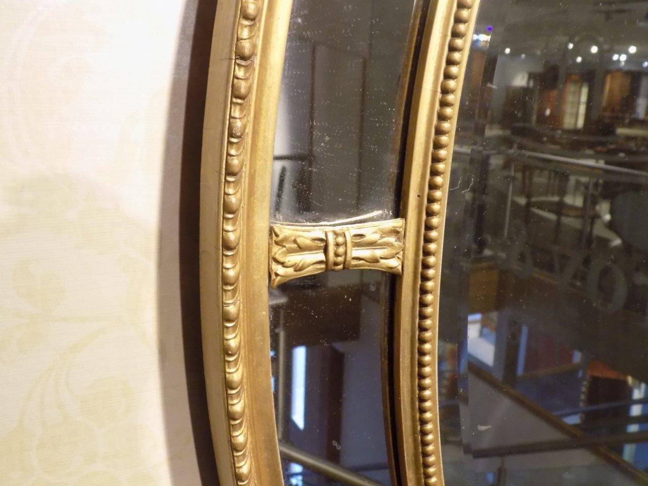 Gilt George III Style Oval Margin Mirror 1