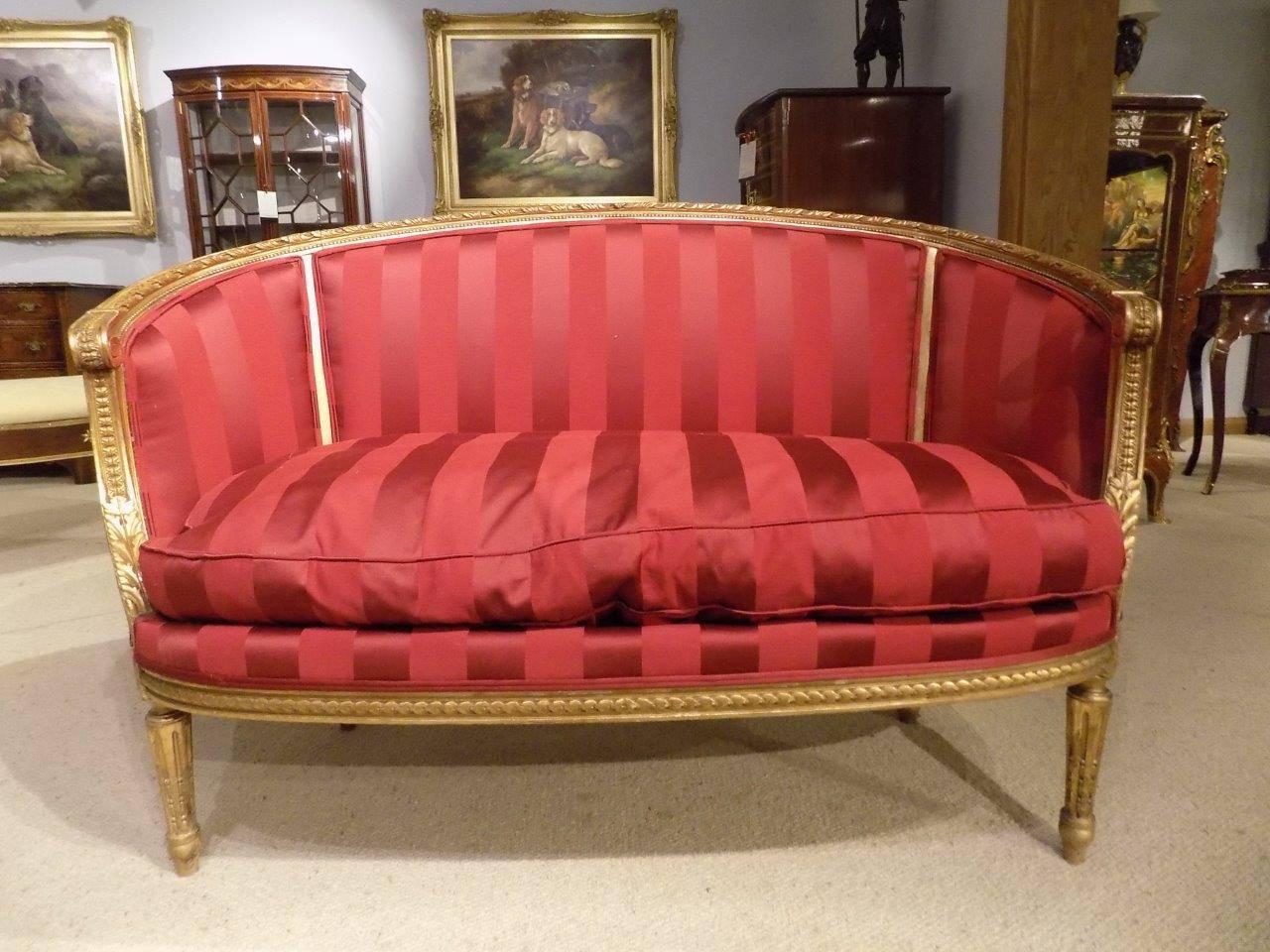 Carved Giltwood Antique French Canapé/Settee 2