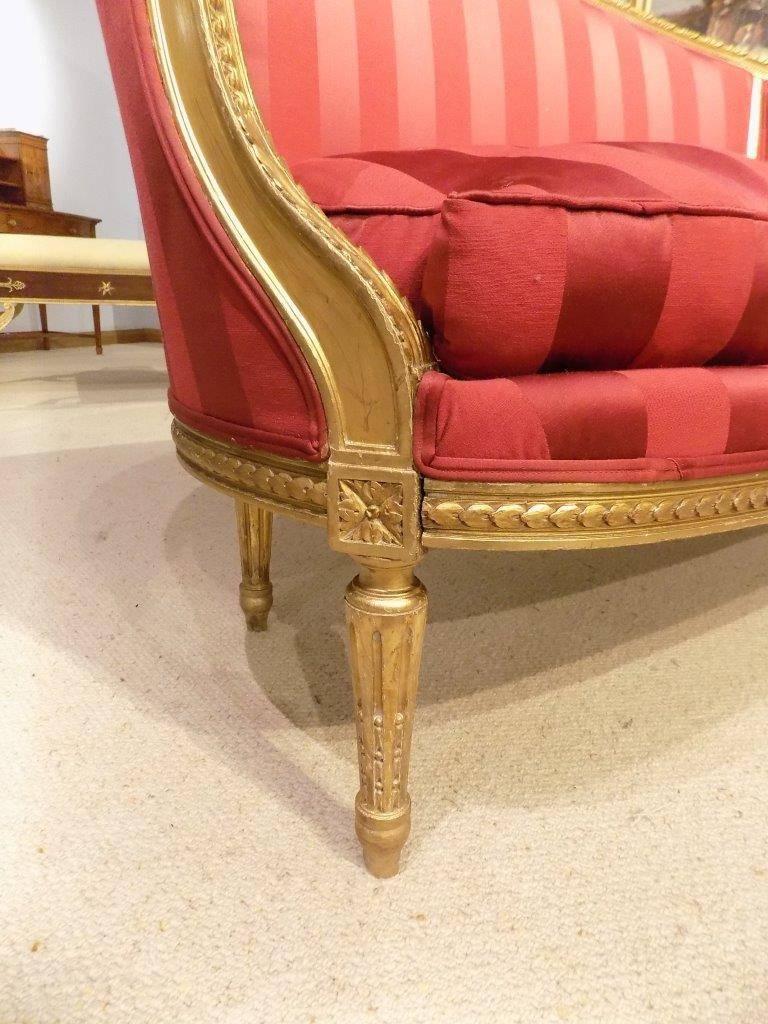 Carved Giltwood Antique French Canapé/Settee 5