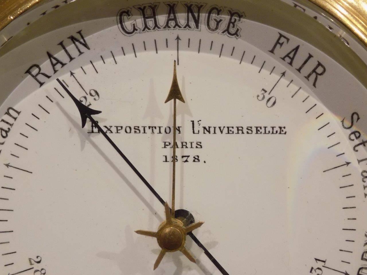 Rare Novelty Nautical Revolving Ships Wheel Desk Clock or Barometer 1